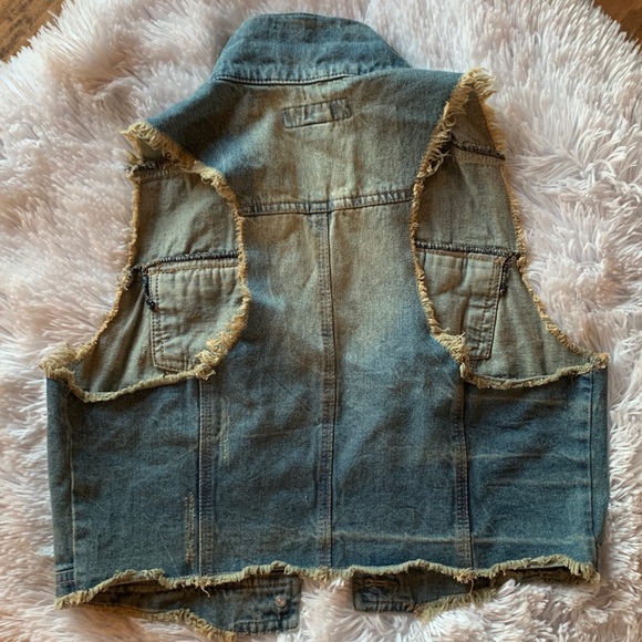 Kiss & Cry Studded Goth Denim Vest - Picture 15 of 16